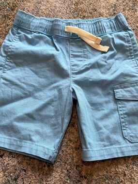 Boys Light Blue Cargo Drawstring Shorts
